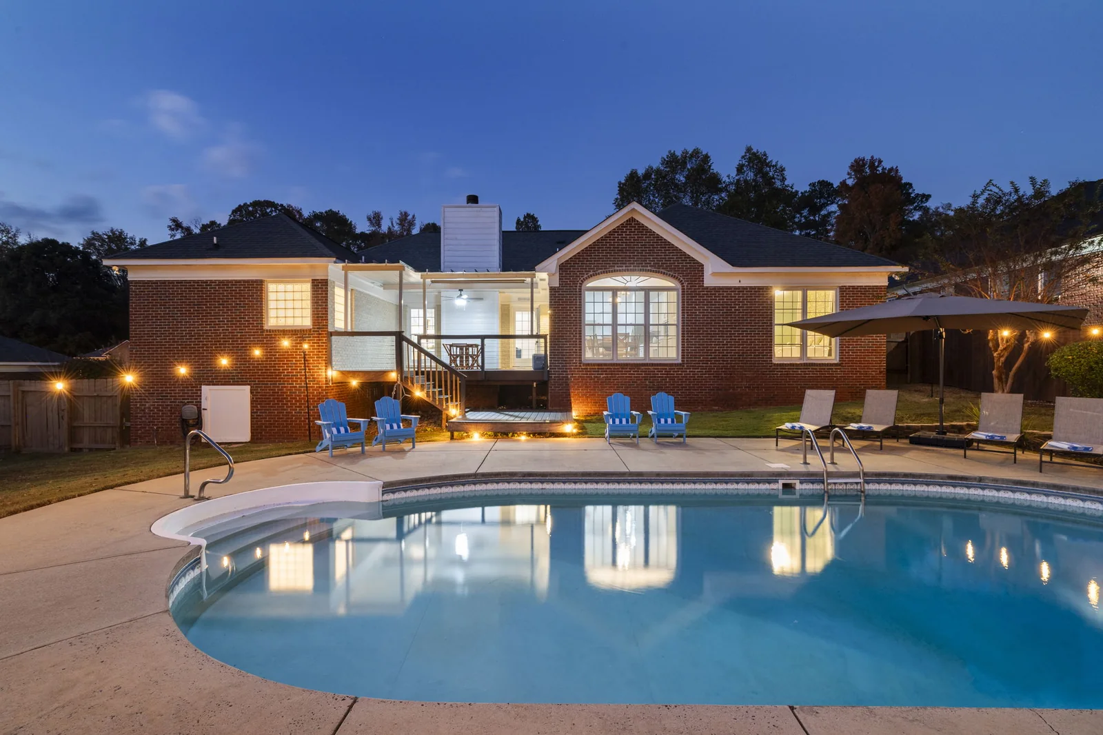 Private backyard pool