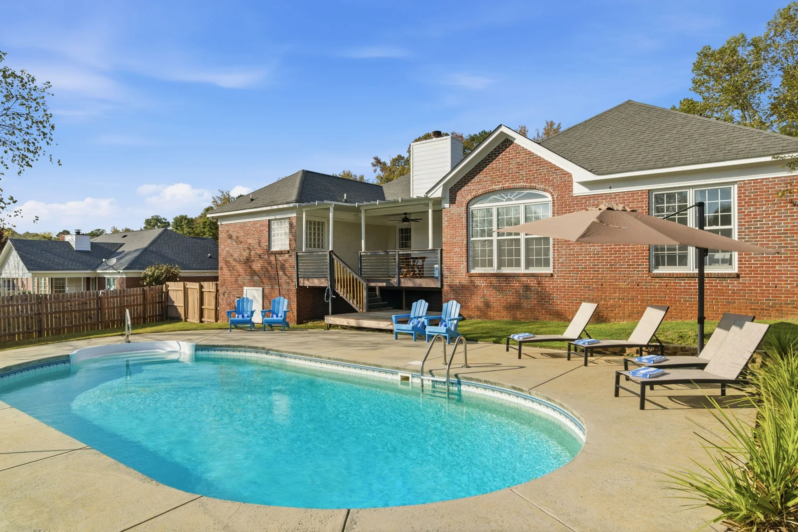 Backyard and pool
